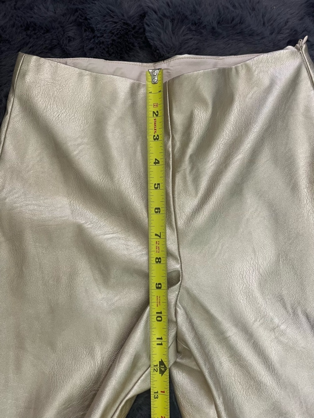 Vince Camuto Metallic Cream Bootcut Flare Pants Size 2 Side zipper - Picture 9 of 12